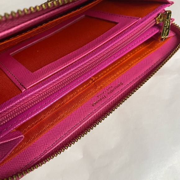 COPY - Leather Wallet ✨🍊Samantha Thavasa Orange 🍊 Fuchsia wallet - Picture 4 of 9